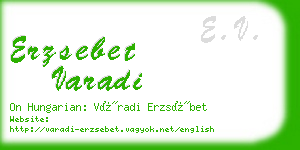 erzsebet varadi business card